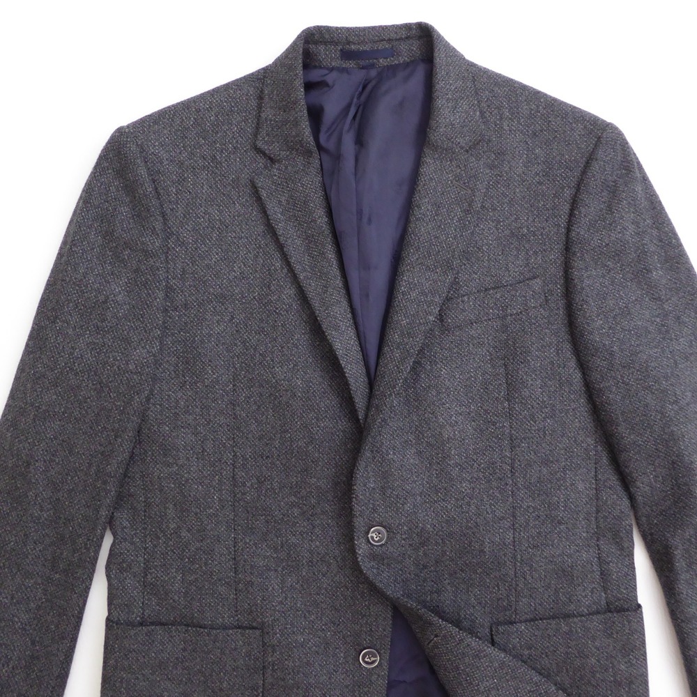 Jos. A. Bank Mens Sport Coat Gray 1905 Slim Fit Woven Wool 42 Long